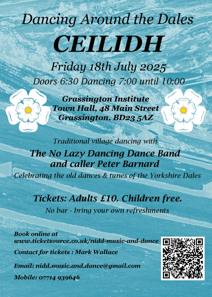 poster for Dales Dance at Hawes on 7 May, 2025