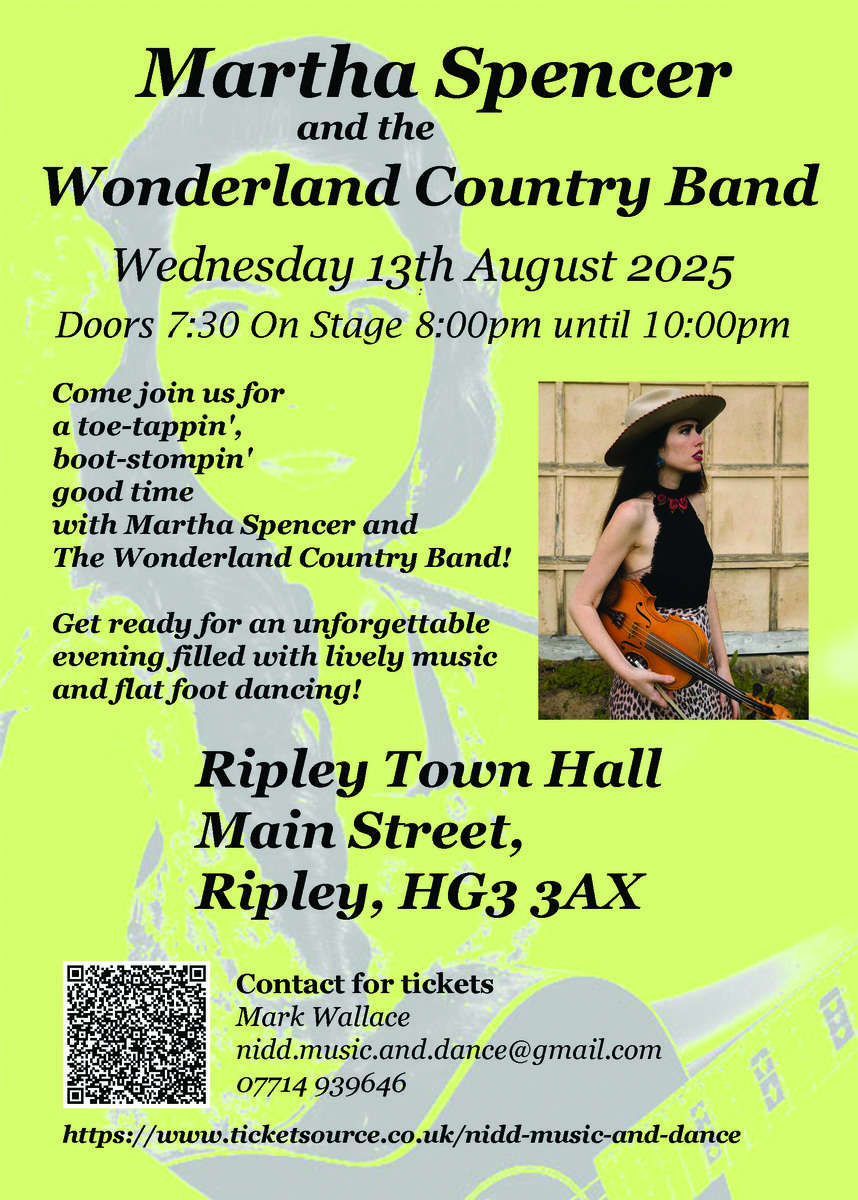 Poster for Martha Spencer at Ripley on 13 August, 2025